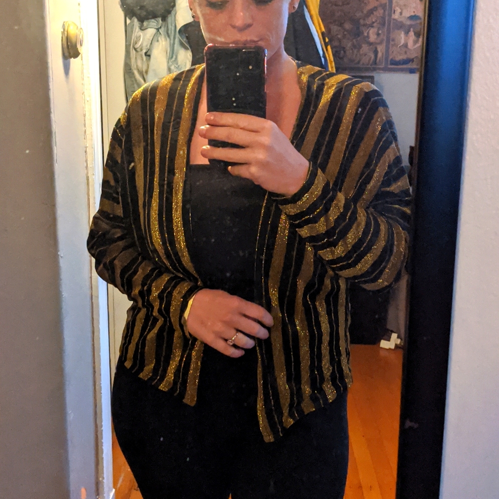 Gold and Black cardigan